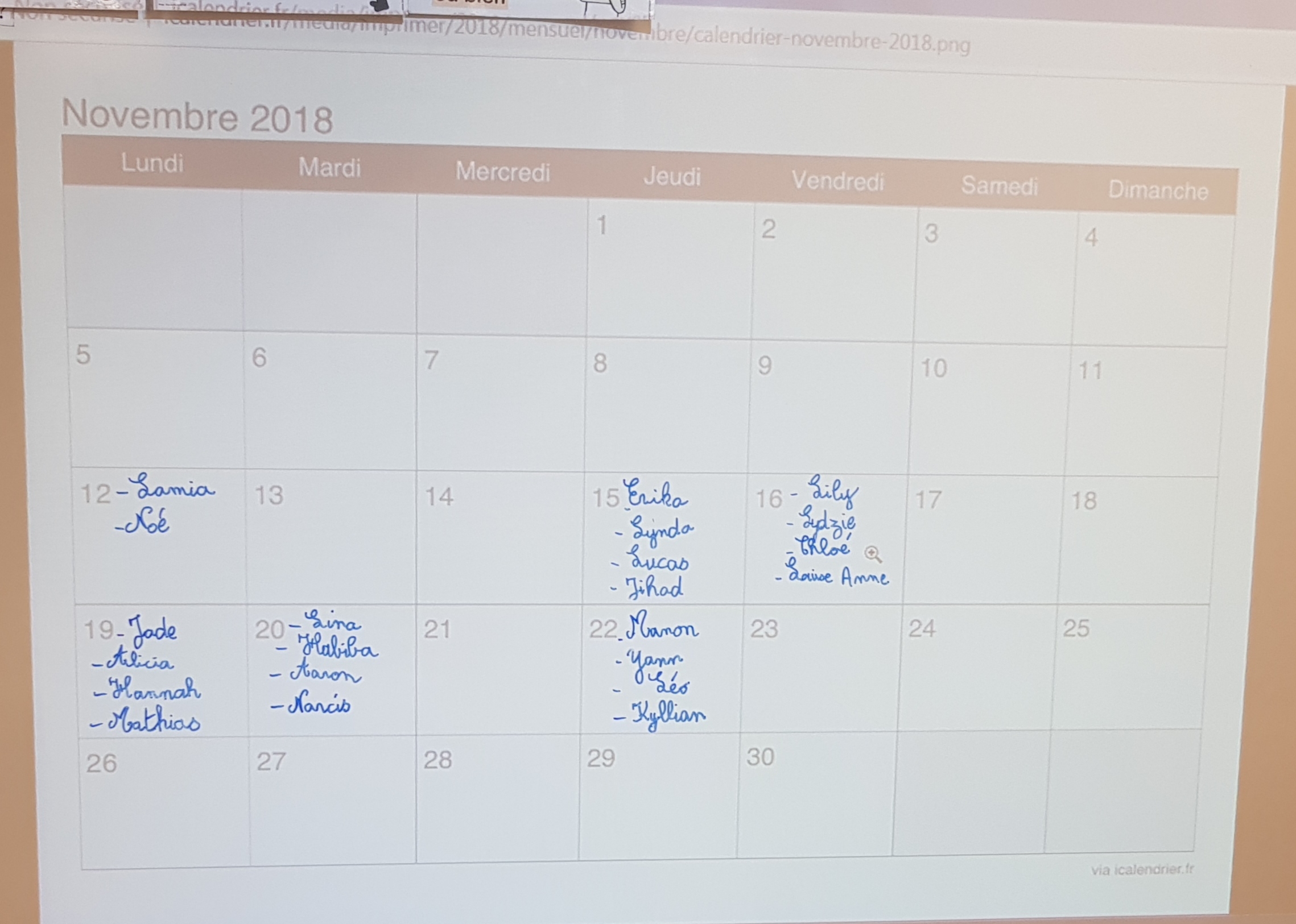 poésies novembre