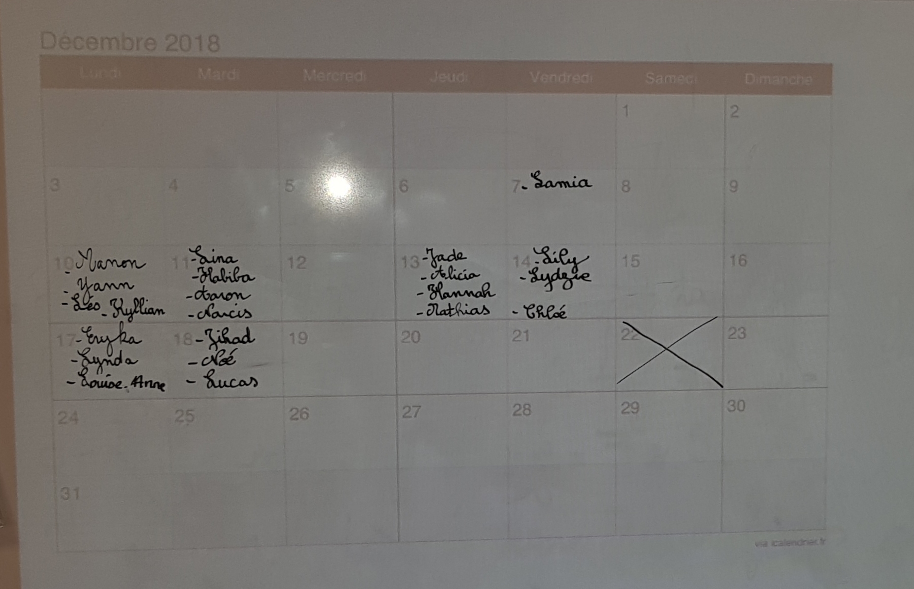 poésies décembre